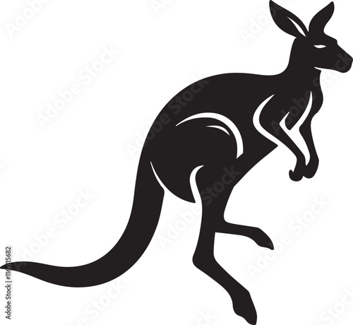 Playful Kangaroo Vector Illustration for Creatives photo