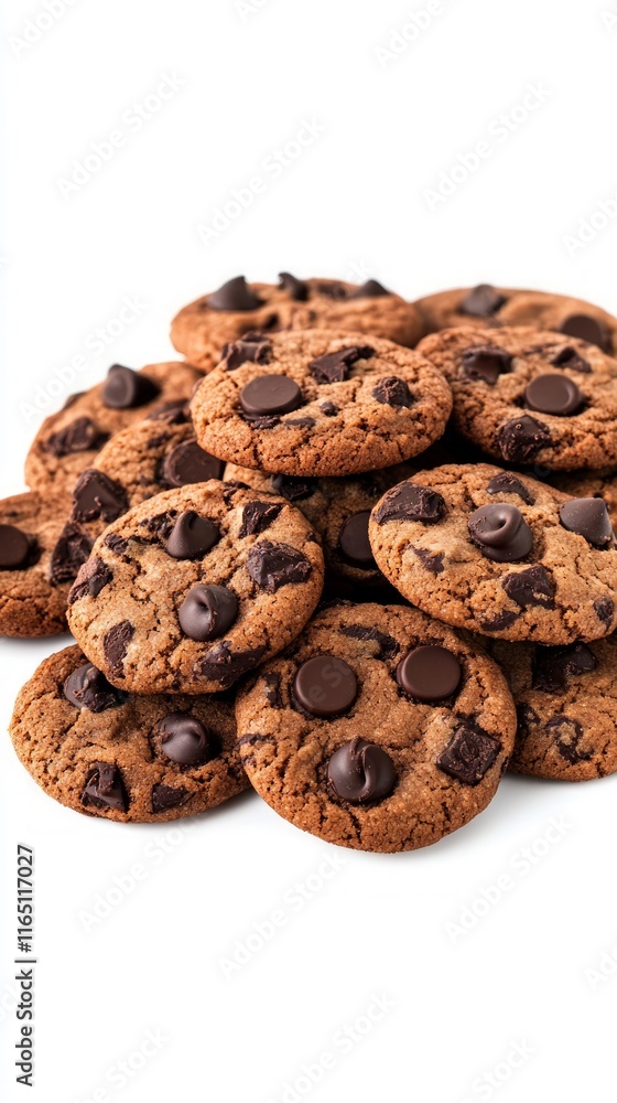 A Bountiful Pile of Chocolate Chip Cookies: A Sweet and Delightful Treat A Bountiful Pile of Chocolate Chip Cookies: A Sweet and Delightful Treat
