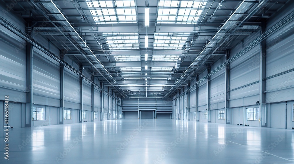 Spacious Industrial Facility Interior with Modern Design Elements Spacious Industrial Facility Interior with Modern Design Elements