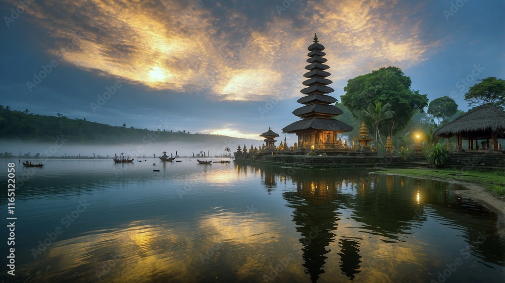 Silent and peaceful Nyepi morning celebration Silent and peaceful Nyepi morning celebration