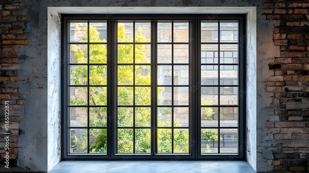 Industrial Chic: A Window to Nature's Embrace Industrial Chic: A Window to Nature's Embrace