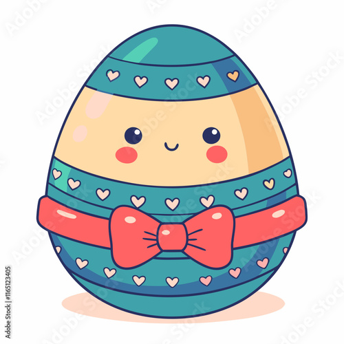 Cheerful easter egg art creation digital illustration cute doodle style festive vibe joyful concept