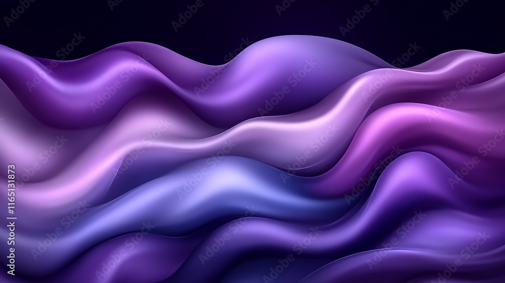Obraz premium Abstract Purple Waves Flowing Smoothly
