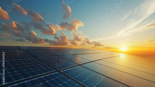 Golden Hour Solar Panels: Harnessing the Sun's Energy photo