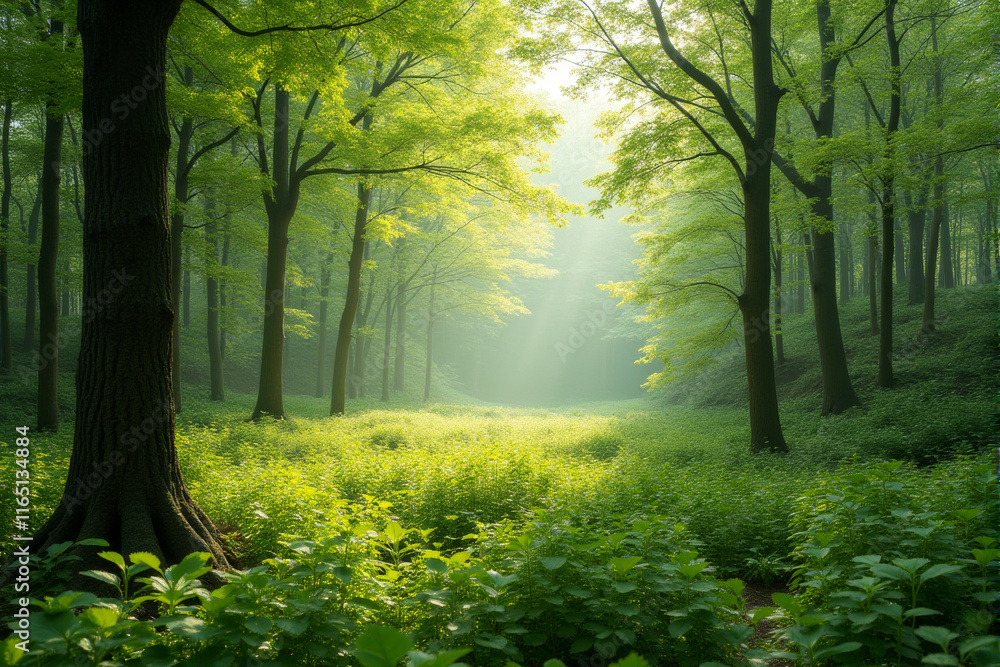 Naklejka premium A photo of sparkling dew under the morning sunrise, highlighting the beauty of nature’s cycle.