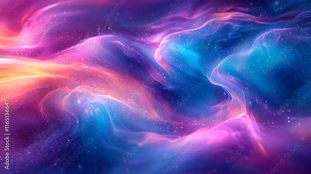 Abstract cosmic nebula with vibrant colors and swirling gaseous clouds. Abstract cosmic nebula with vibrant colors and swirling gaseous clouds.
