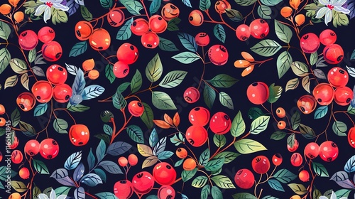 cherry seamless pattern wallpaper