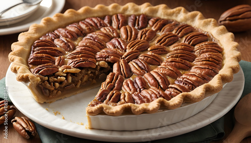 Traditional pecan pie