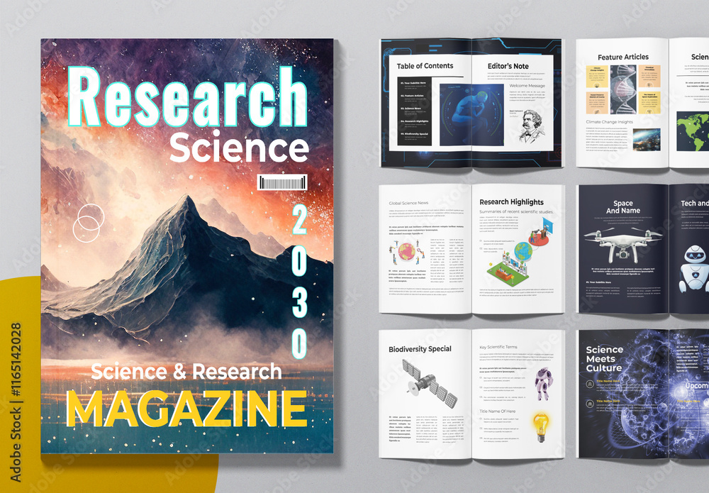 Checklist Sciencemagazine Global Research Science Magazine Stock Template | Adobe Stock