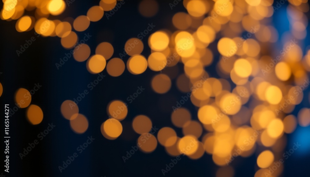 Obraz premium Abstract background with bokeh lights and a gold shiny festive design