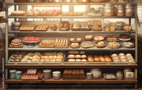 Wallpaper Mural A variety of delicious breads are displayed in the bakery. Torontodigital.ca