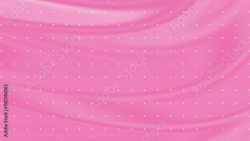 Pink wavy fabric background with small white dots. Suitable for card designs, fashion presentations, website backgrounds, and femininethemed projects.
 photo