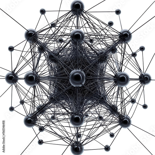 Obraz na płótnie Dynamic network structures abstract art transparent background visualization scientific concept w salonie