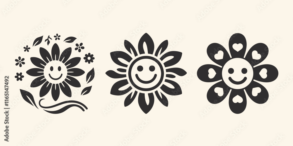 Happy sunshine smile illustration design Happy sunshine smile illustration design