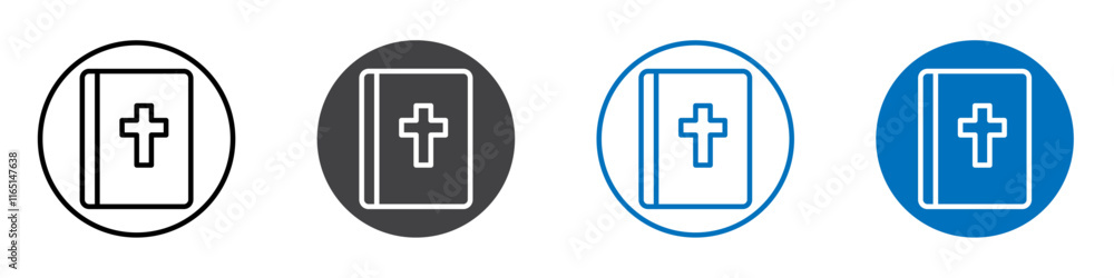 Bible icon flat editable icon mark set. Bible icon flat editable icon mark set.