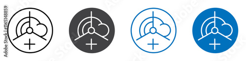Chronus icon flat editable icon mark set.