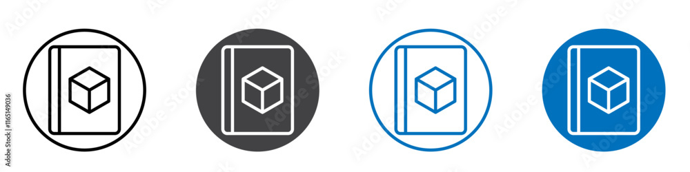 Clever book icon flat editable icon mark set. Clever book icon flat editable icon mark set.