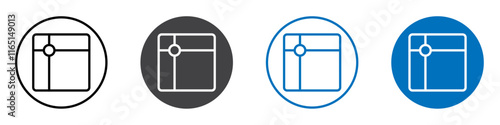 Clinometer icon flat editable icon mark set.