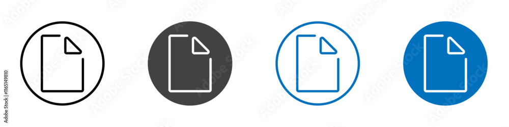 Document icon flat editable icon mark set. Document icon flat editable icon mark set.