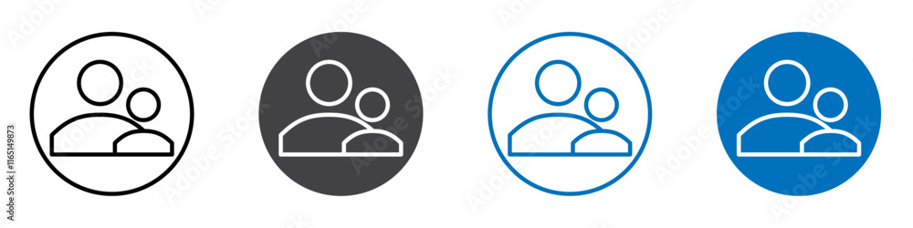 Duo icon flat editable icon mark set. Duo icon flat editable icon mark set.