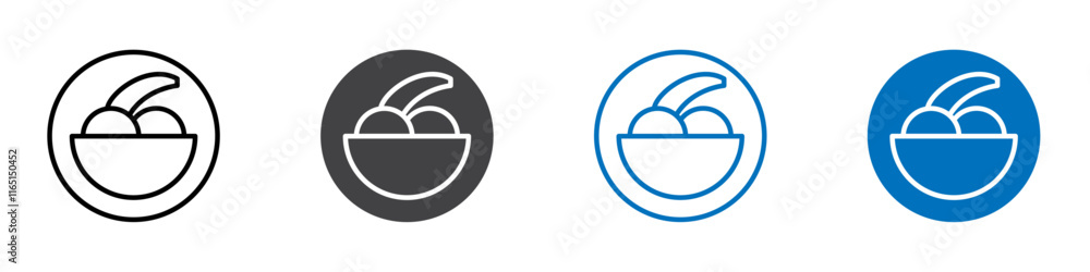 Fruit bow icon flat editable icon mark set. Fruit bow icon flat editable icon mark set.