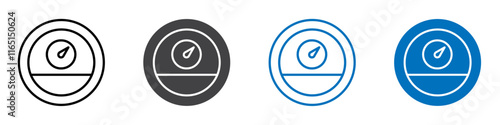 Gas flow icon flat editable icon mark set.