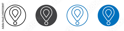 Glovo couriers icon flat editable icon mark set.