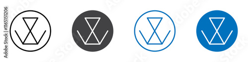 Hail icon flat editable icon mark set.