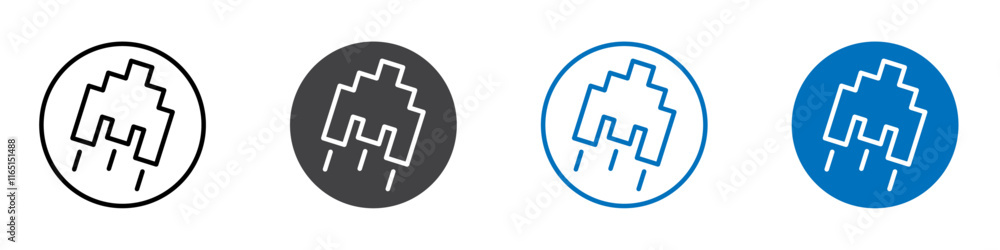 Obraz premium Hvv switch icon flat editable icon mark set.
