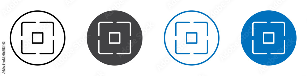 Scan icon flat editable icon mark set. Scan icon flat editable icon mark set.