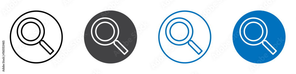 Search icon flat editable icon mark set. Search icon flat editable icon mark set.