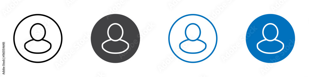 User icon flat editable icon mark set. User icon flat editable icon mark set.