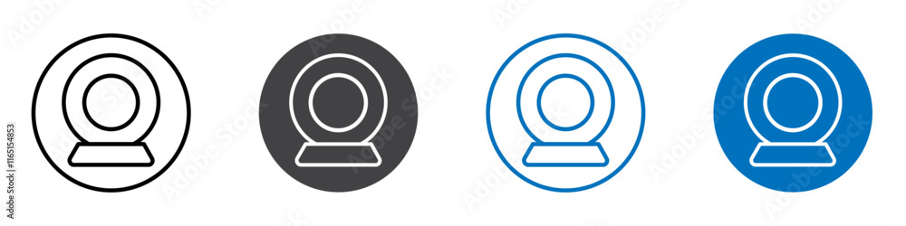 Webcam icon flat editable icon mark set. Webcam icon flat editable icon mark set.
