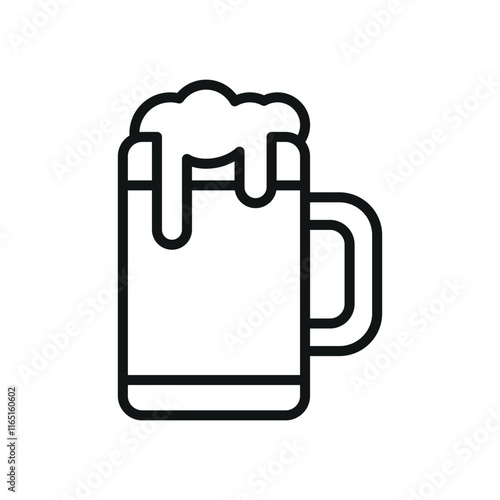 Beer Drink Icon showcases a classic and inviting style, ideal for highlighting happy hour promotions, beer brands, or social gatherings.