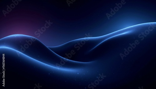 Flowing neon waves digital abstract art futuristic design virtual environment aesthetic perspective motion concept