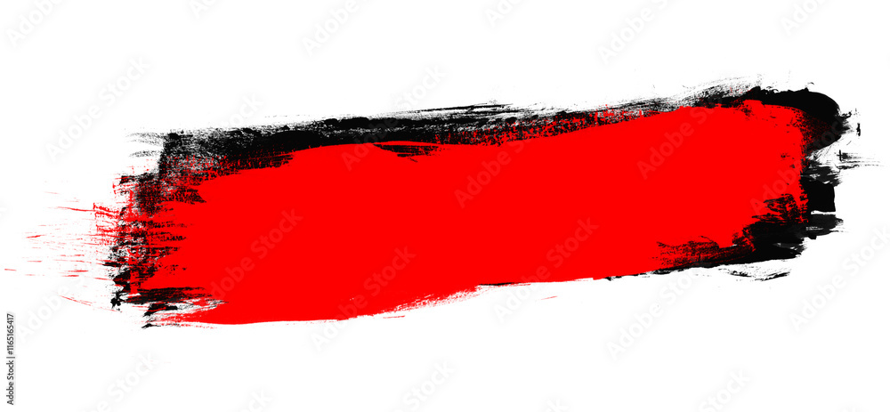 Red Paint Brush Stroke Frame Label Red Paint Brush Stroke Frame Label
