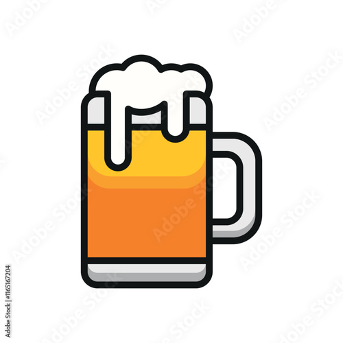 Beer Drink Icon showcases a classic and inviting style, ideal for highlighting happy hour promotions, beer brands, or social gatherings.