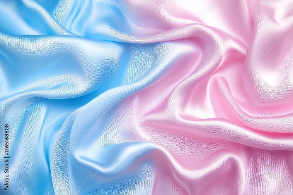 Fototapeta premium Smooth Elegant Pink and Blue Satin Silk Luxury Fabric Texture Background