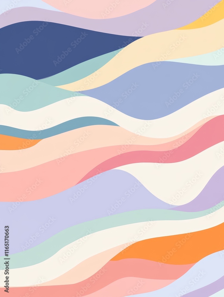 Abstract Pastel Wave Background Abstract Pastel Wave Background