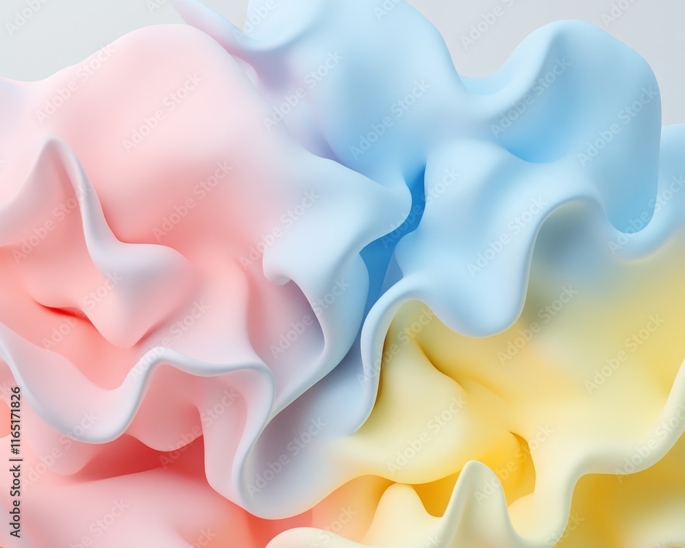 Fototapeta premium Abstract Pastel Wave Background