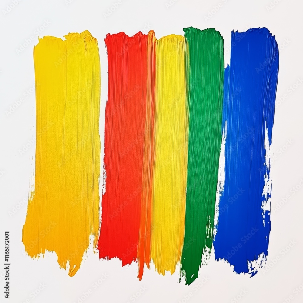 Naklejka premium Abstract Colorful Paint Strokes