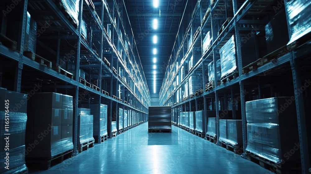 Fototapeta premium Concept of Logistics Automation in an Industrial Environment