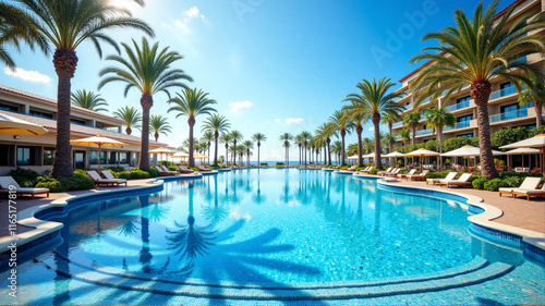swimming pool with trees