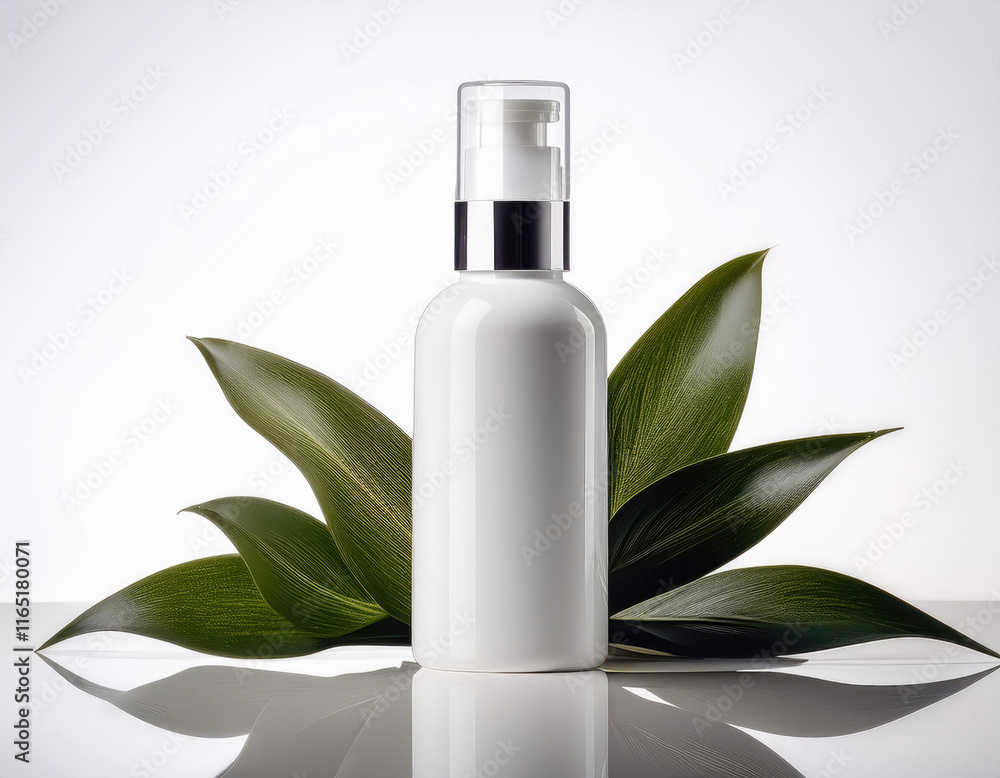 Cosmetic white bottle Products without label in the white background studio shot Cosmetic white bottle Products without label in the white background studio shot