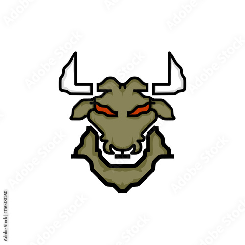 red eye bull logo vector design