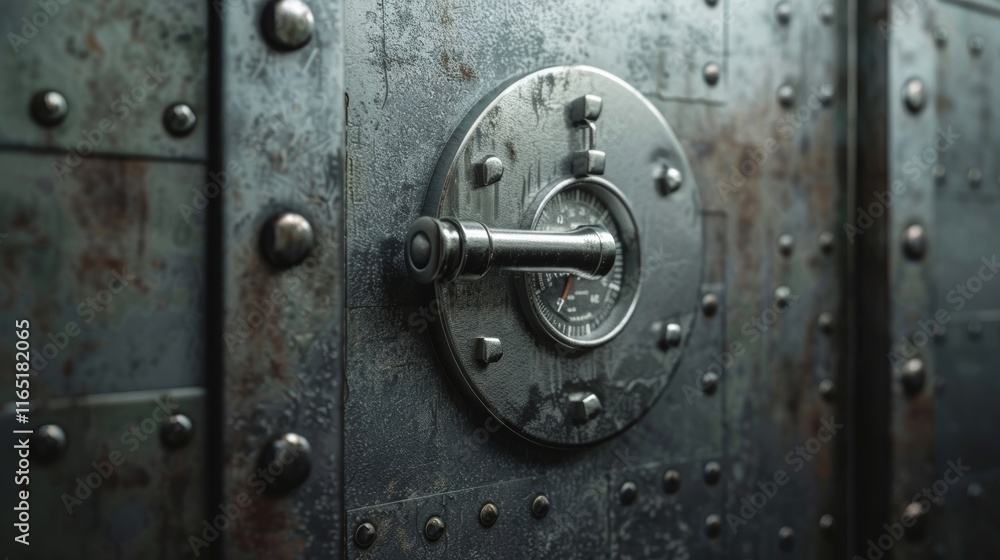 Fototapeta premium Metal safe lock 