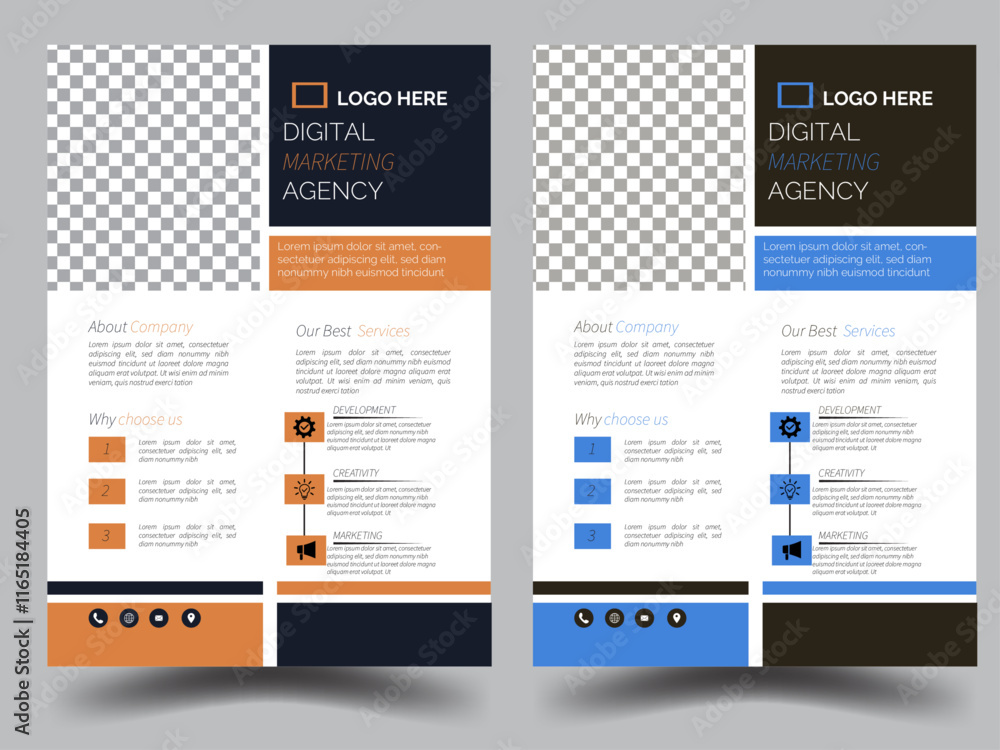 Modern flyer templates of a4 flyer template, modern template, in blue color, and yellow, modern design, perfect for creative professional business
Modern flyer templates of a4 flyer template, modern template, in blue color, and yellow, modern design, perfect for creative professional business