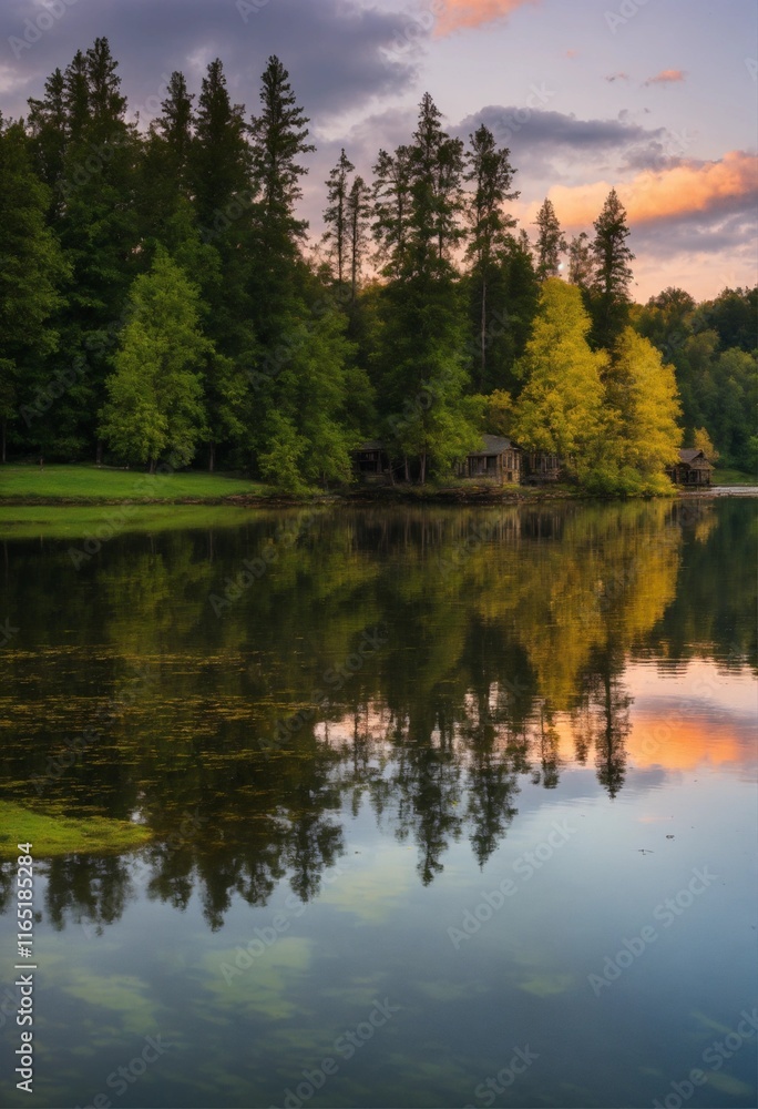 reflection of trees in the lake reflection of trees in the lake
