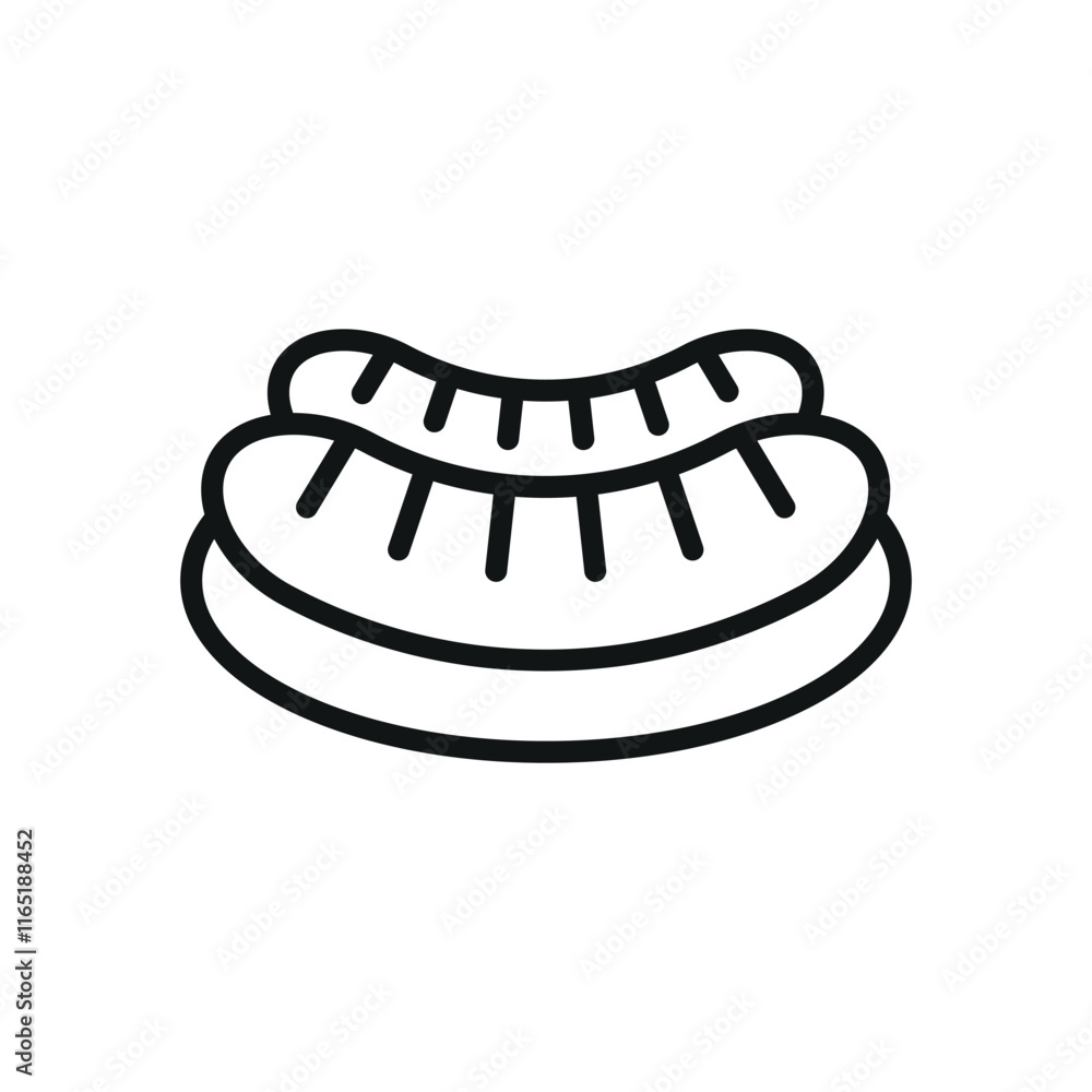 Sausage Icon features a bold and savory design, perfect for representing grill menus, butcher shops, or hearty comfort foods Sausage Icon features a bold and savory design, perfect for representing grill menus, butcher shops, or hearty comfort foods