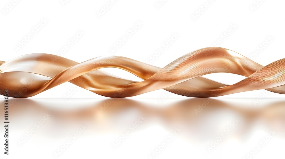 A smooth, twisted strand resembling a ribbon, showcasing fluidity and elegance. A smooth, twisted strand resembling a ribbon, showcasing fluidity and elegance.